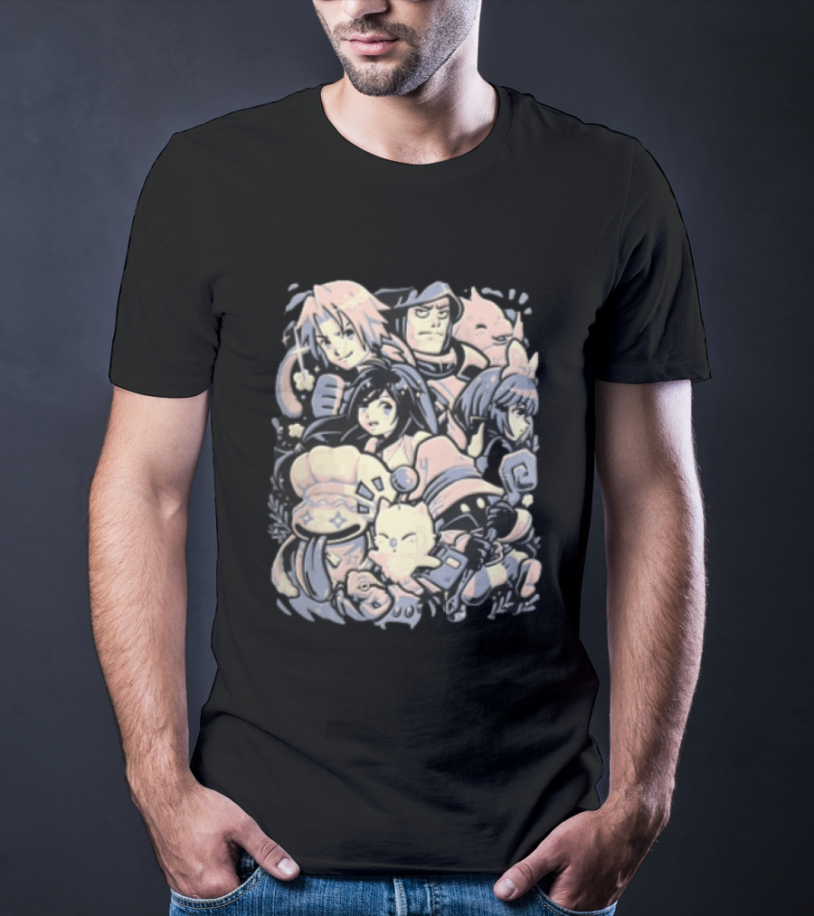 Final Fantasy Anime Group Characters T-Shirt