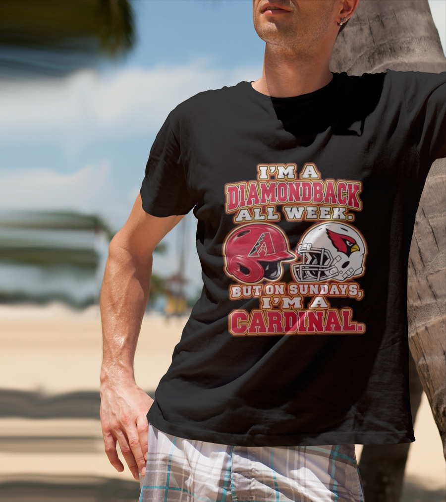 I'm A Diamondback All Week But On Sundays I'm A Cardinal Helmet T-Shirt