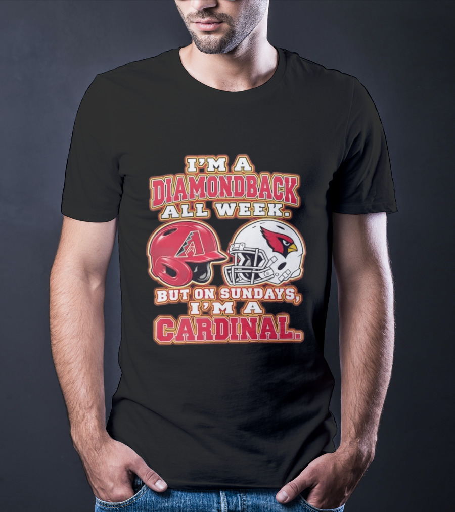 I'm A Diamondback All Week But On Sundays I'm A Cardinal Helmet T-Shirt