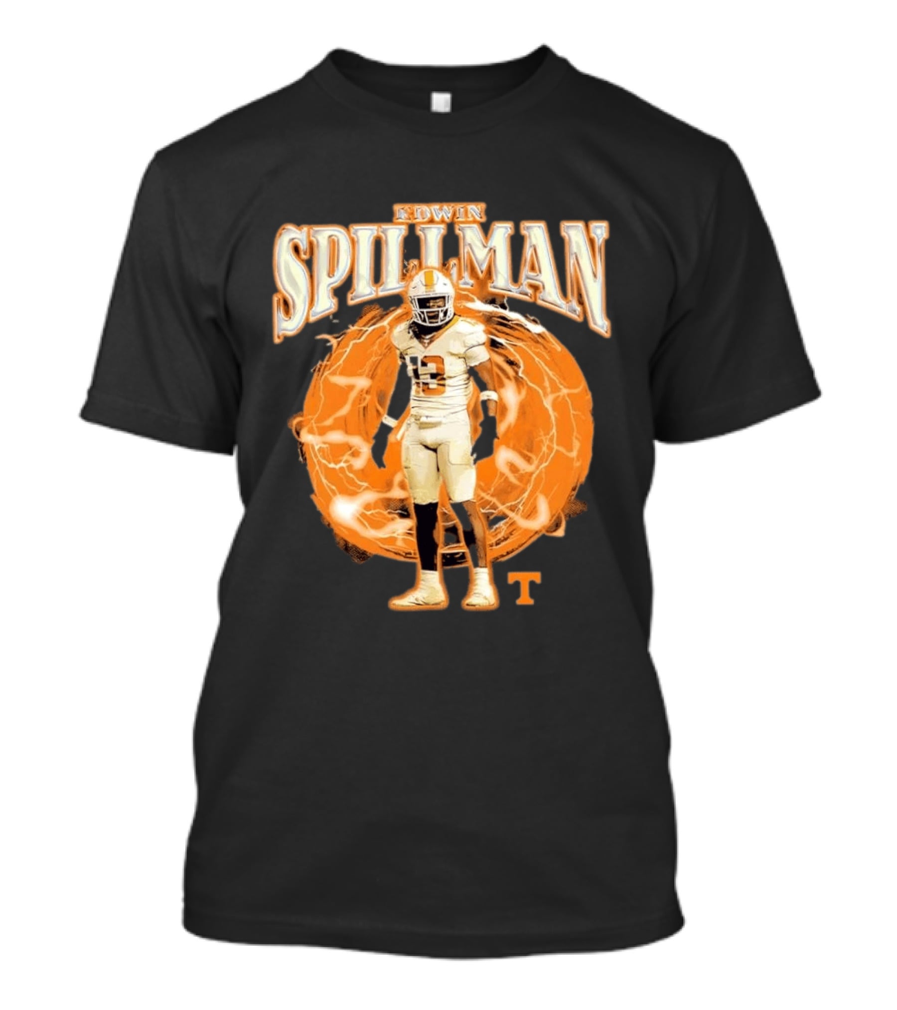 Tennessee Volunteers Edwin Spillman No 13 Football Collage T-Shirt