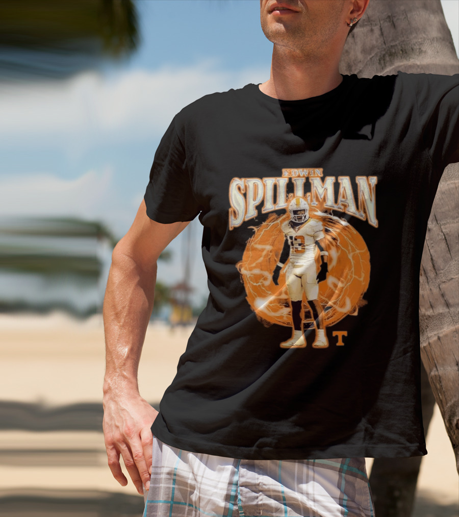 Tennessee Volunteers Edwin Spillman No 13 Football Collage T-Shirt