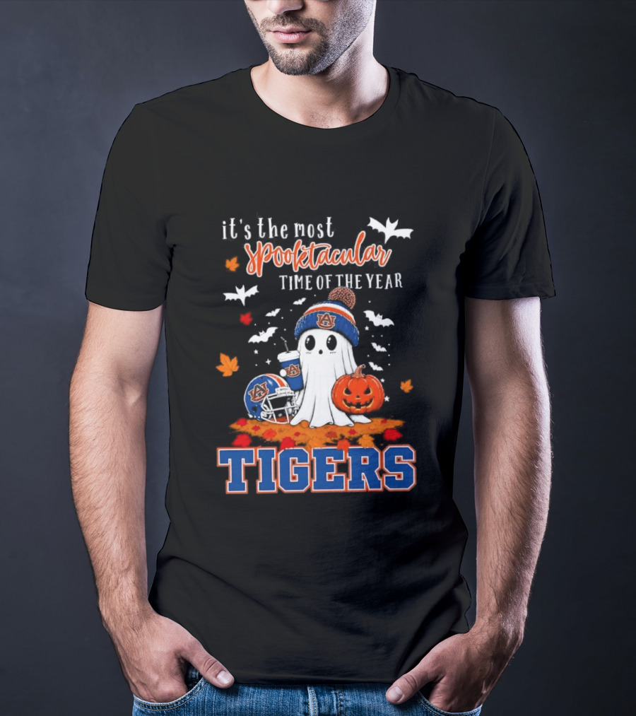 It's The Most Spooktacular Time Of The Year Tigers Halloween Ghost Pumpkins T-Shirt