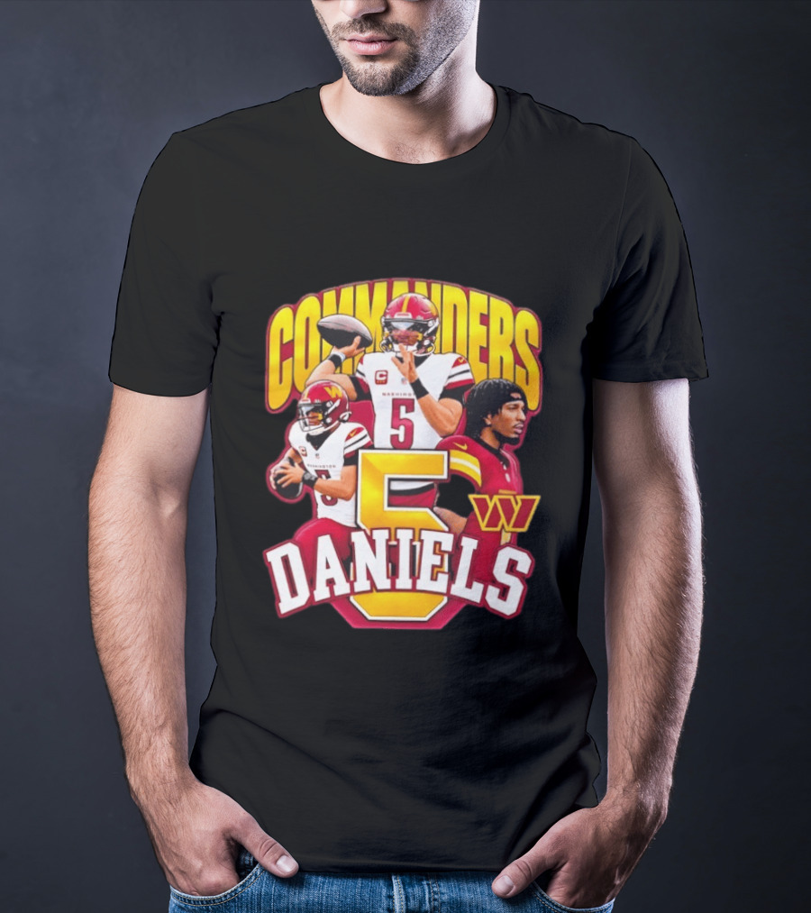 Commanders Jayden Daniels 5 Washington Football T-Shirt