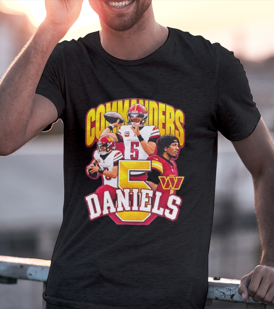 Commanders Jayden Daniels 5 Washington Football T-Shirt