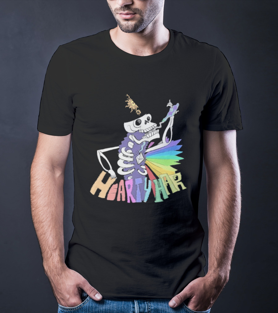 John Fogerty Hearty Har Colorful Skeleton With Rainbow T-Shirt