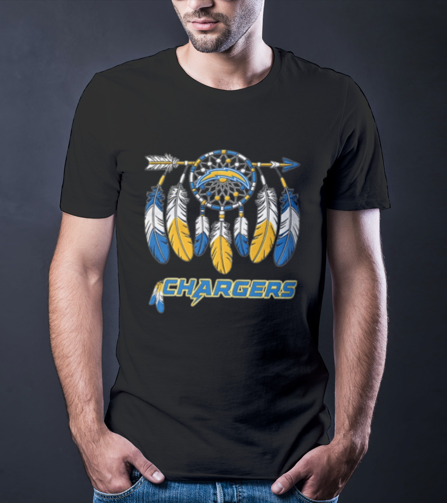 Los Angeles Chargers Dreamcatcher Feathers T-Shirt