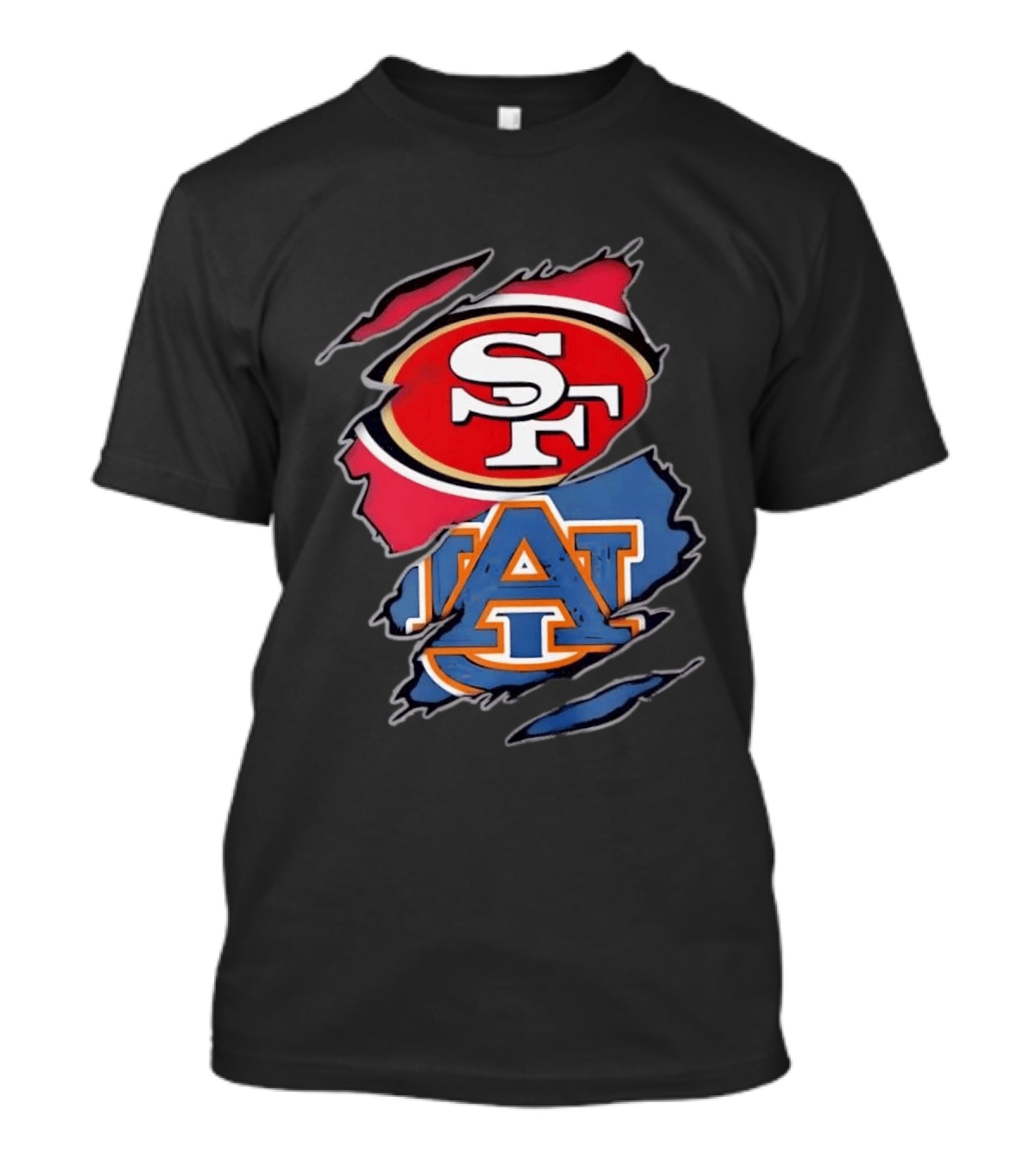 San Francisco 49ers Auburn Tigers Collage T-Shirt