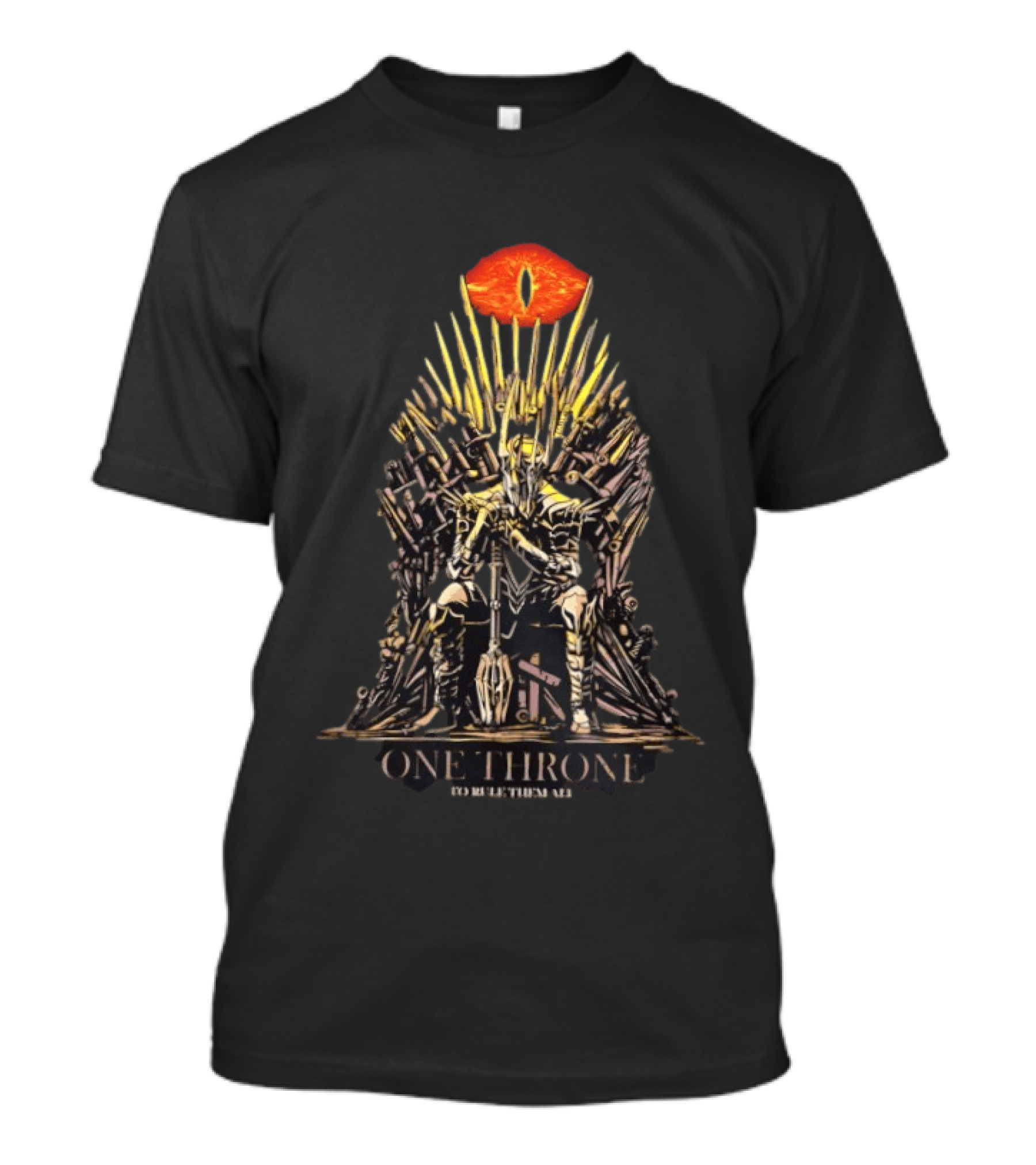 One Throne To Rule Them All Sauron Iron Throne Fantasy T-Shirt