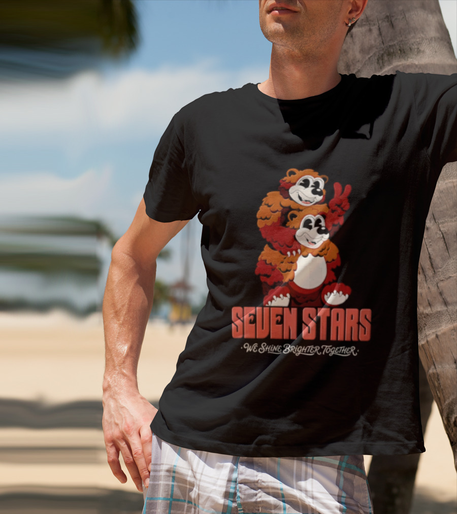 Seven Stars Piggy Back Bears We Grant Dragon Power T-Shirt