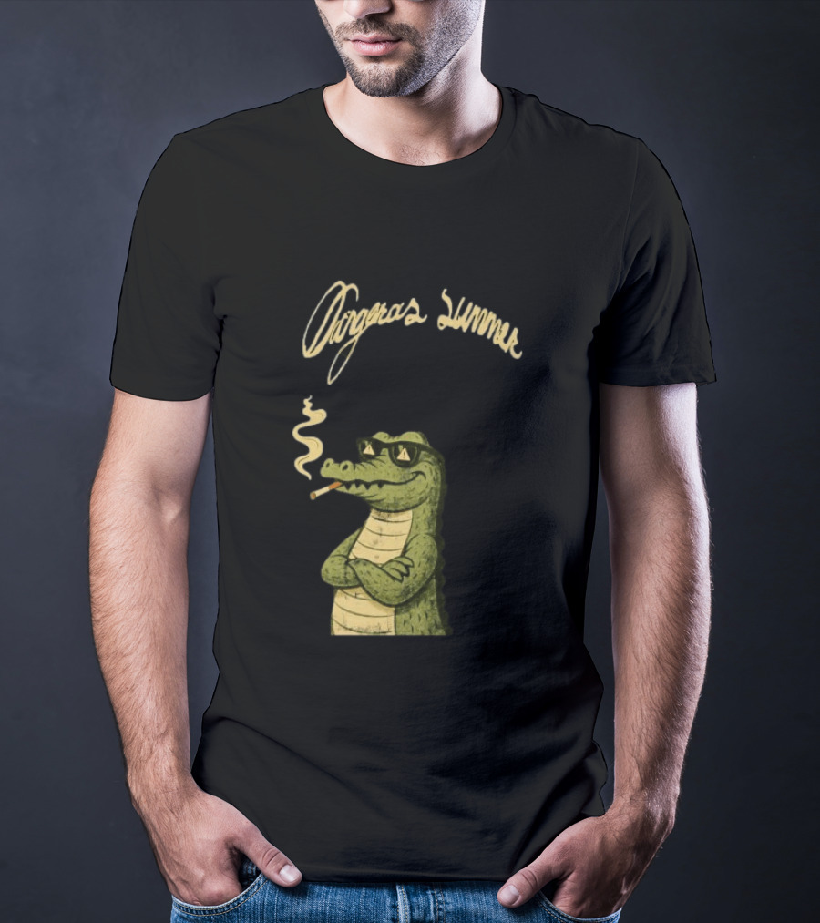Yeat Dangerous Summer Loose Leaf Gator Smoking Cool Sunglasses Crocodile T-Shirt