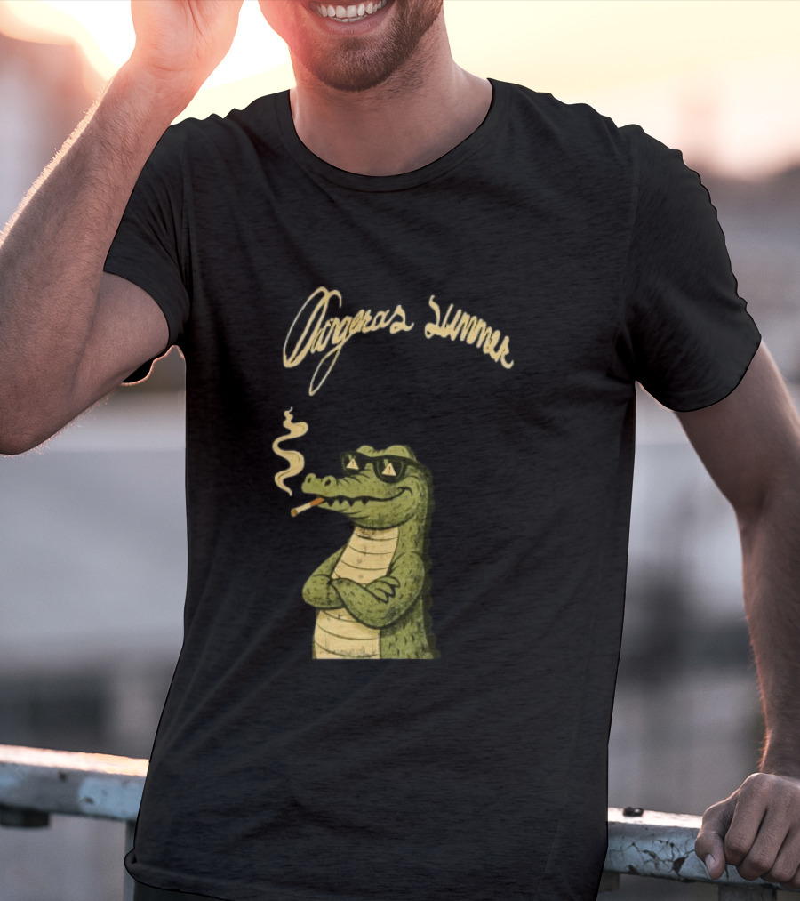 Yeat Dangerous Summer Loose Leaf Gator Smoking Cool Sunglasses Crocodile T-Shirt