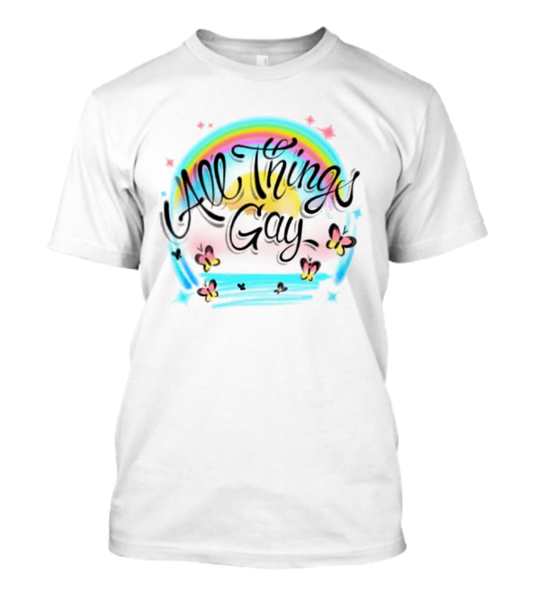All Things Gay Rainbow Butterflies Festival Baby T-Shirt