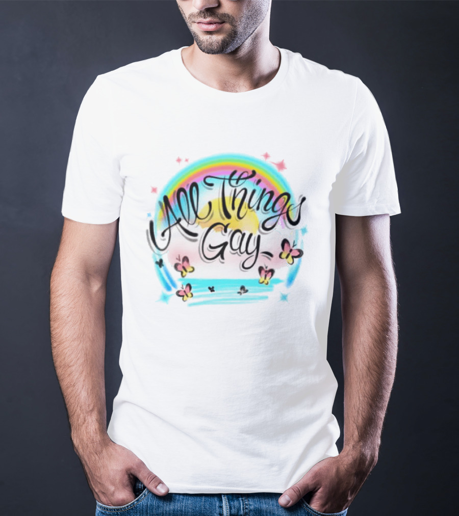 All Things Gay Rainbow Butterflies Festival Baby T-Shirt