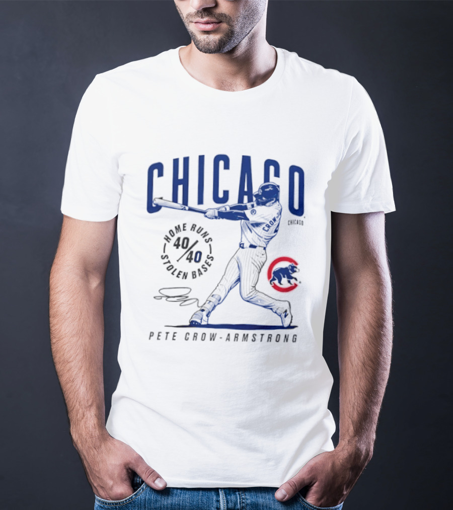 Chicago Cubs Home Runs Stolen Bases Pete Crow Armstrong 40.40 Legacy T-Shirt
