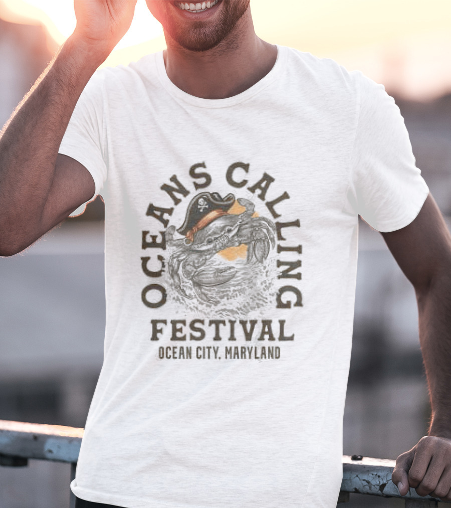 Oceans Calling Festival Crab Captain Lineup Ocean City Maryland T-Shirt