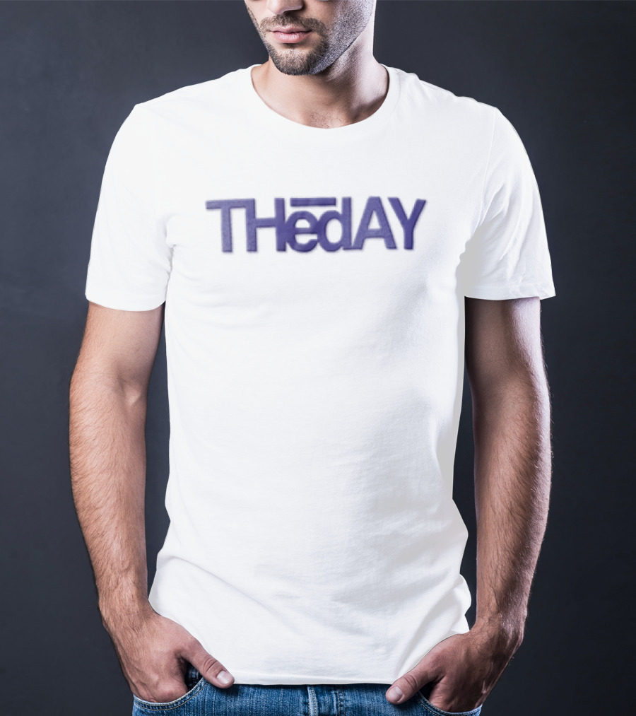 Theday Blue On Fabric T-Shirt