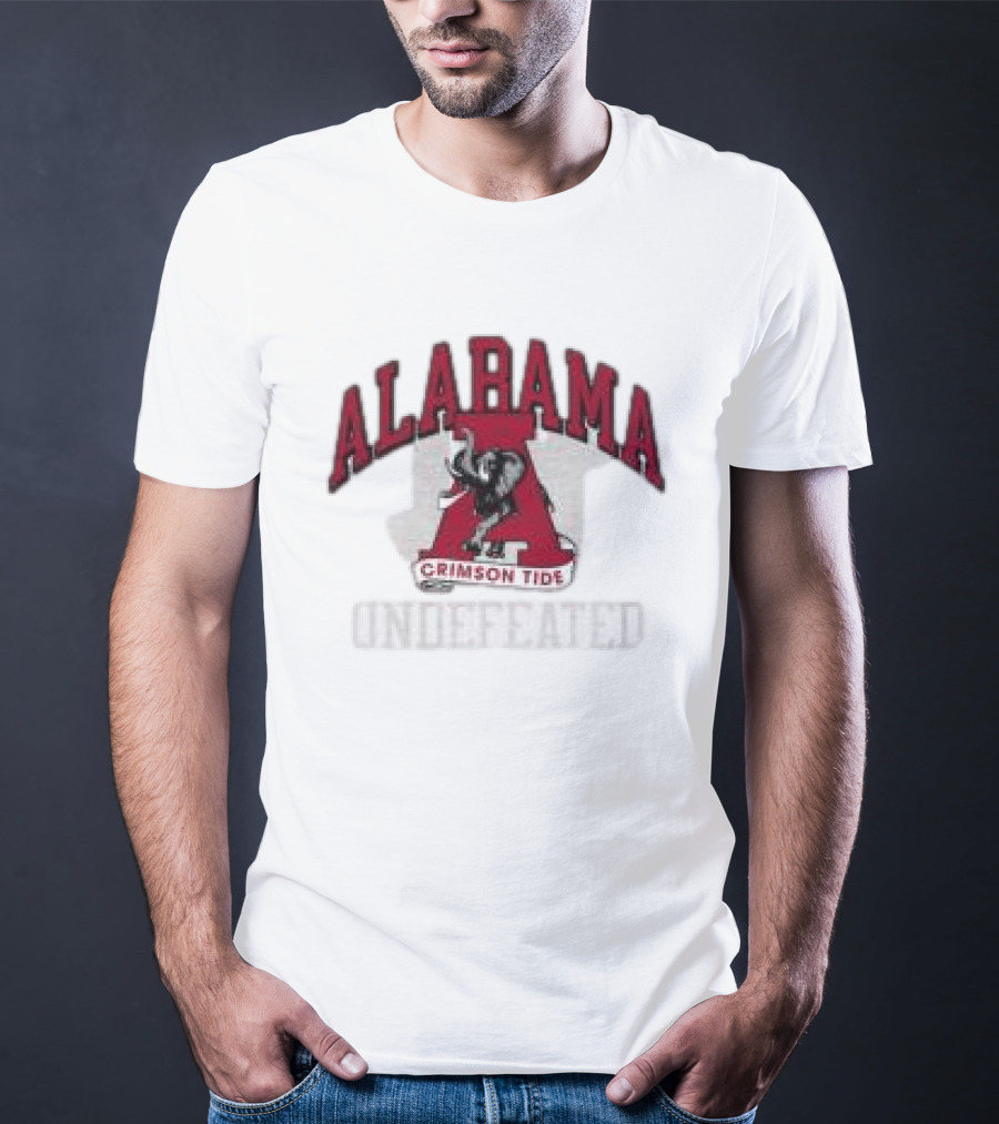 Undefeated Alabama Crimson Tide Elephant Letter A T-Shirt