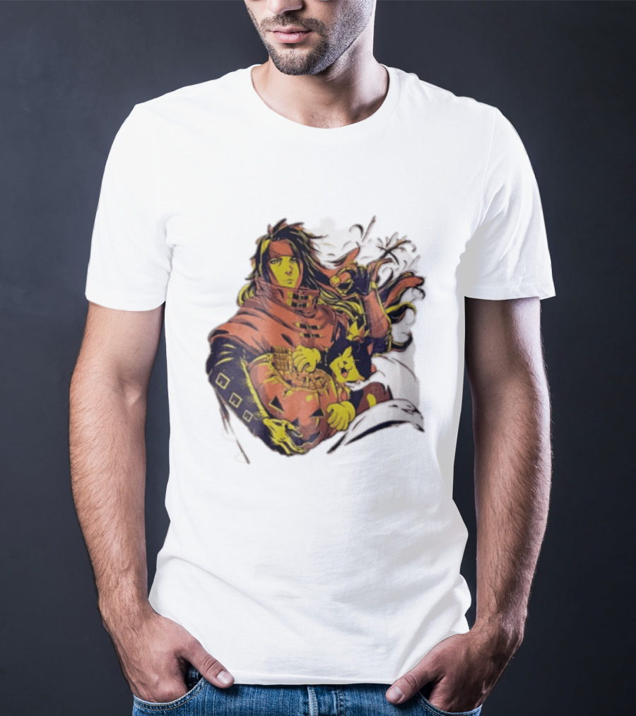 Vincent Valentine Cait Sith Halloween Pumpkin Final Fantasy T-Shirt
