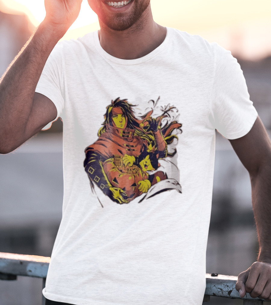 Vincent Valentine Cait Sith Halloween Pumpkin Final Fantasy T-Shirt