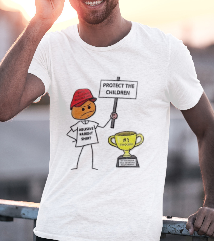 Voted FOR A Child Molester HAT Protect THE Children Abusive Parent Hypocrite Trophy T-Shirt