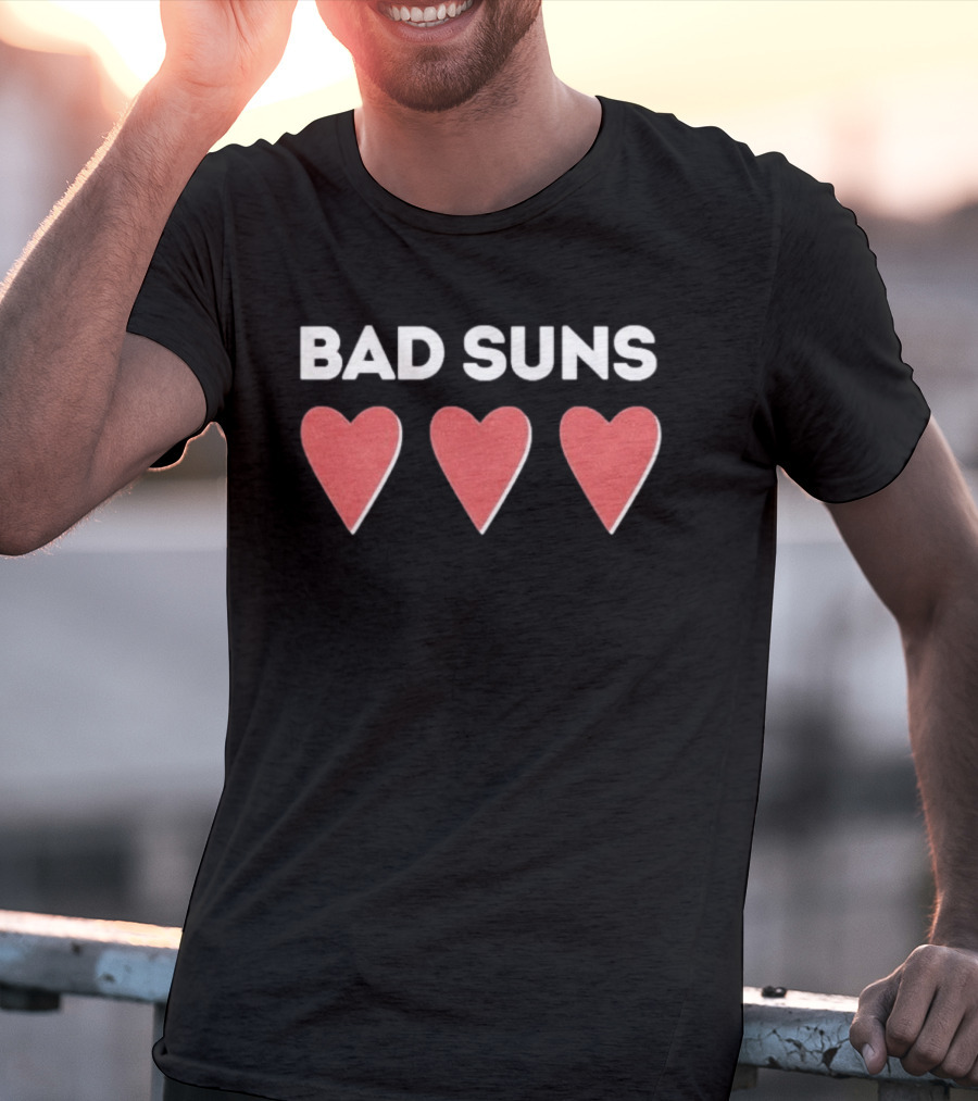 Bad Suns Three Hearts Band Merchandise Popular Music Group T-Shirt