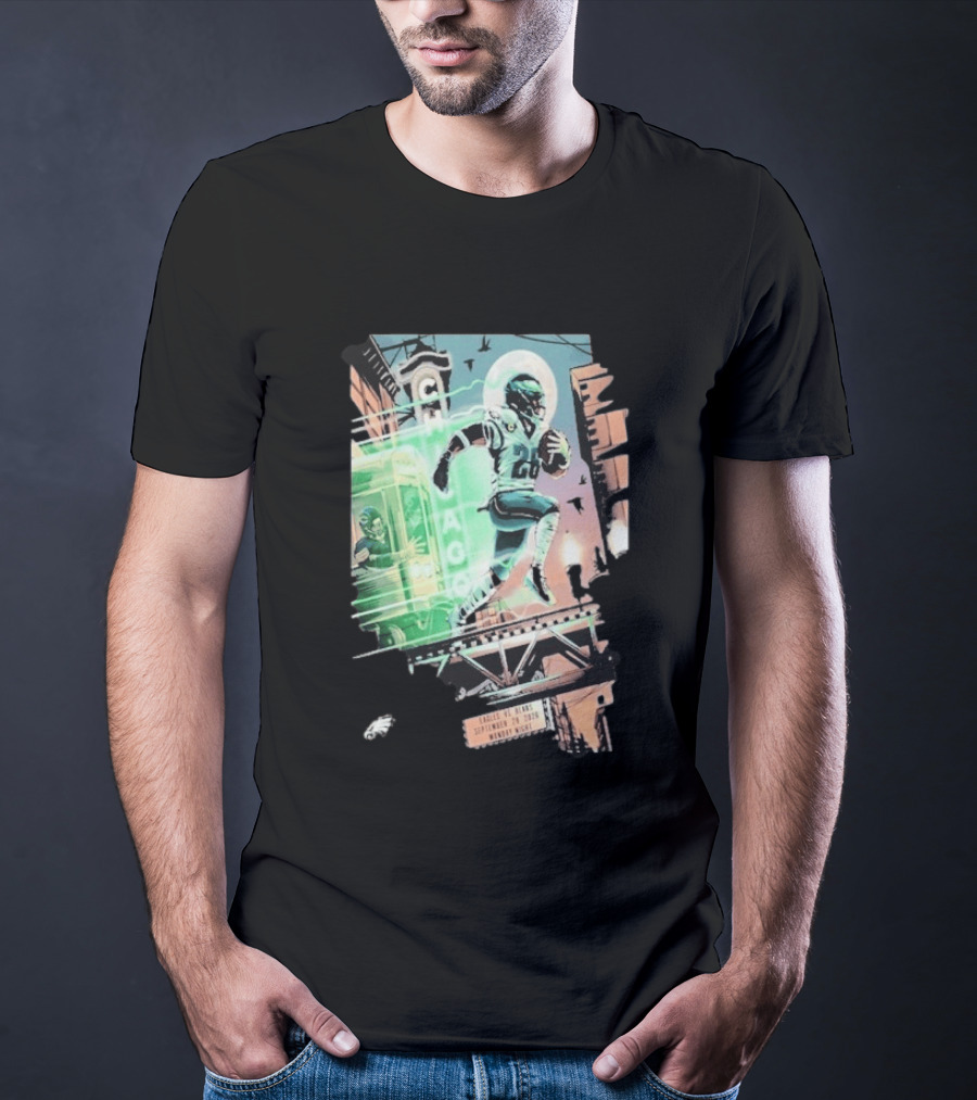 Chicago Bears Eagles Clash Philadelphia Skyline September 28 2026 Monday Night Football T-Shirt