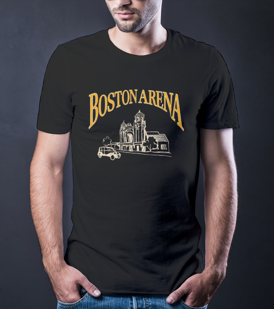 David Pastrnak Boston Arena Historic Venue Architecture T-Shirt