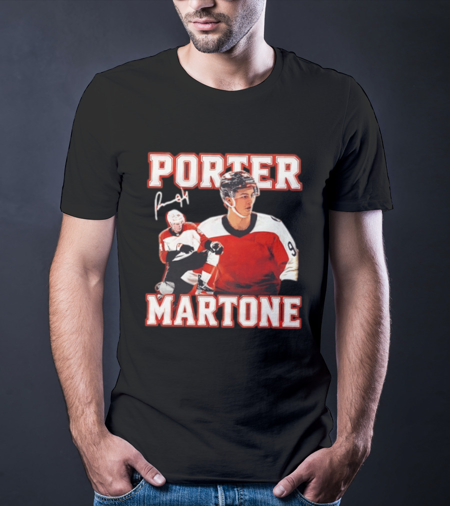 Porter Martone Philadelphia Flyers Hockey Player 9 Signature T-Shirt