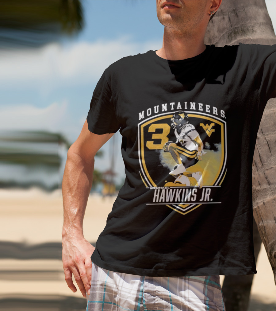 Mountaineers Hawkins Jr. 3 West Virginia WV T-Shirt