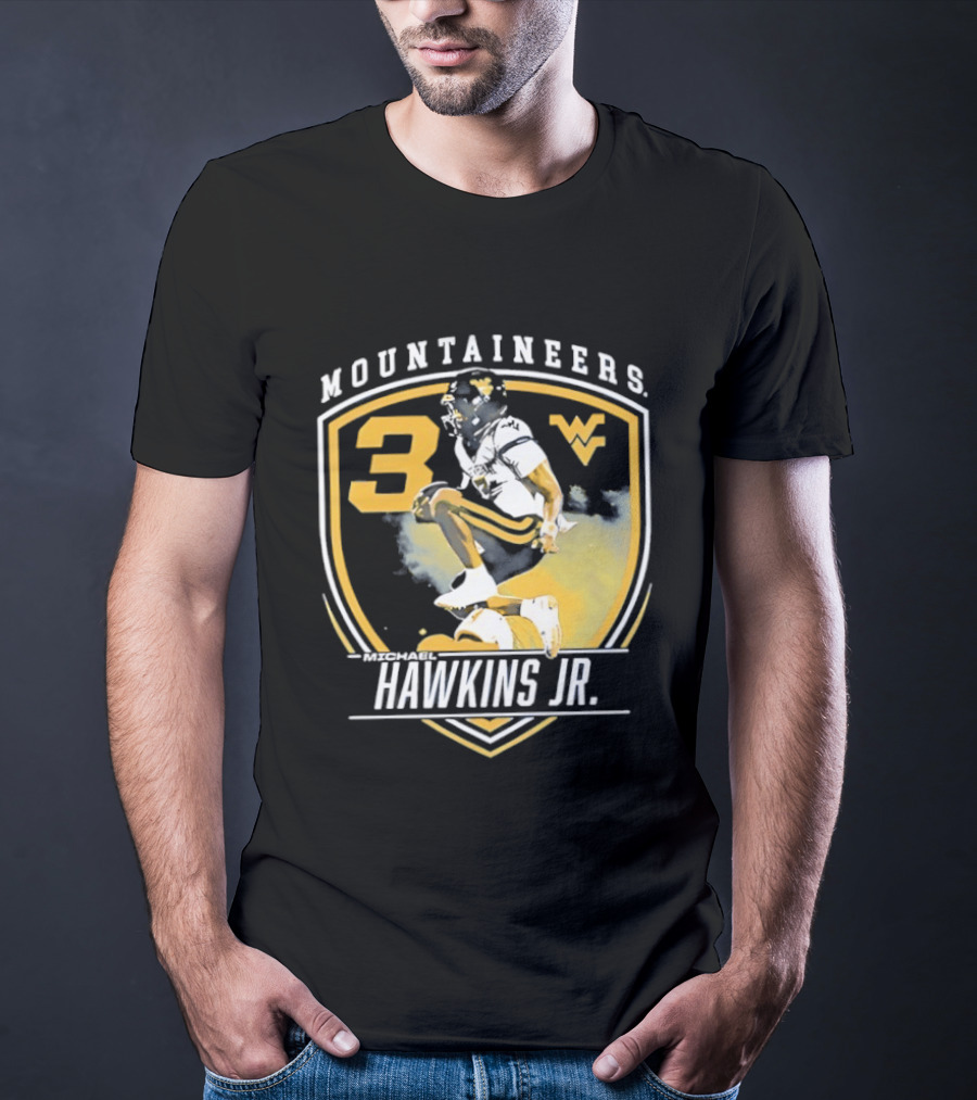 Mountaineers Hawkins Jr. 3 West Virginia WV T-Shirt