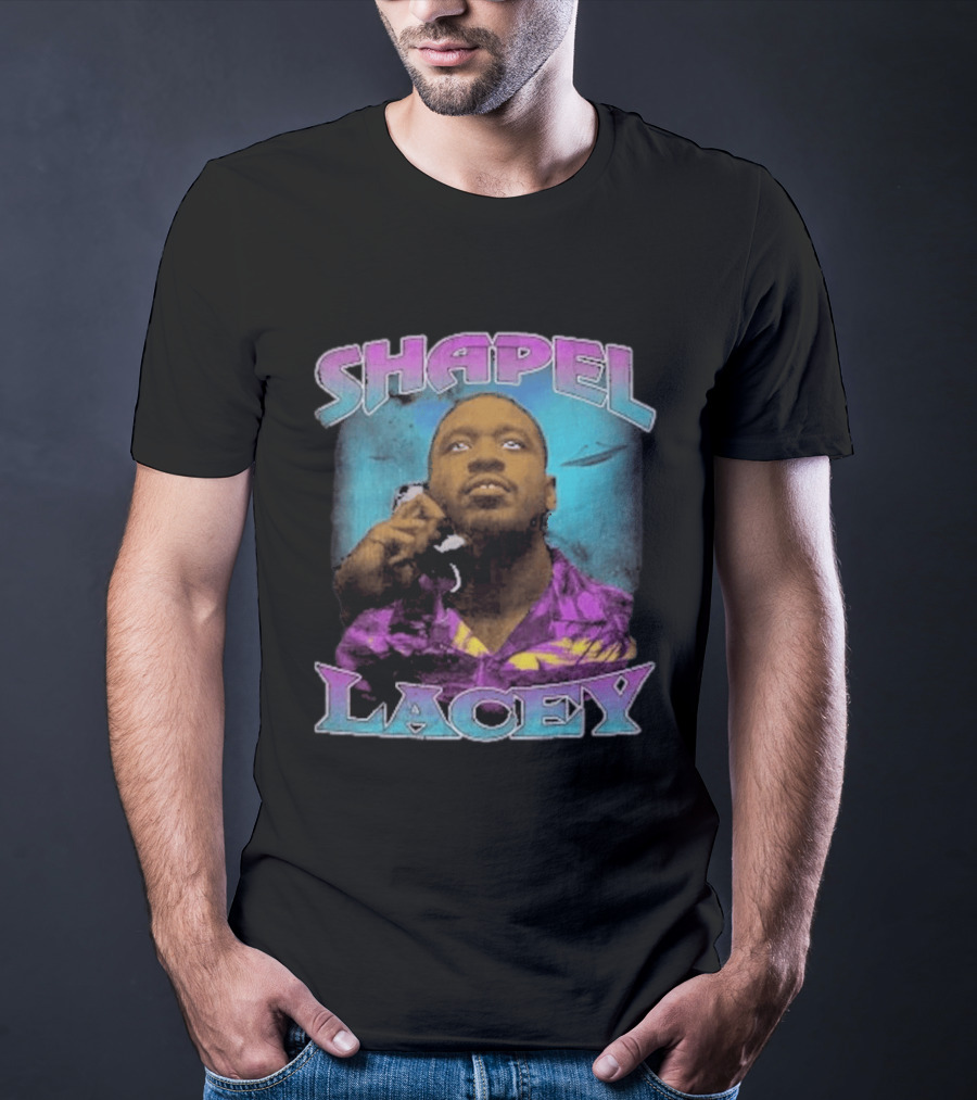 Shapel Lacey Vintage Style Purple Motif T-Shirt