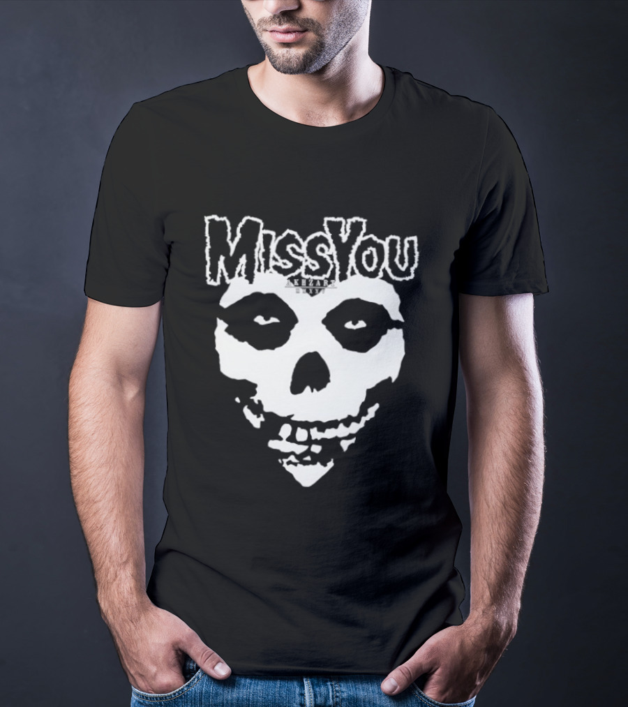 Miss You Skull Gothic Dark MMXXV Akhzart T-Shirt