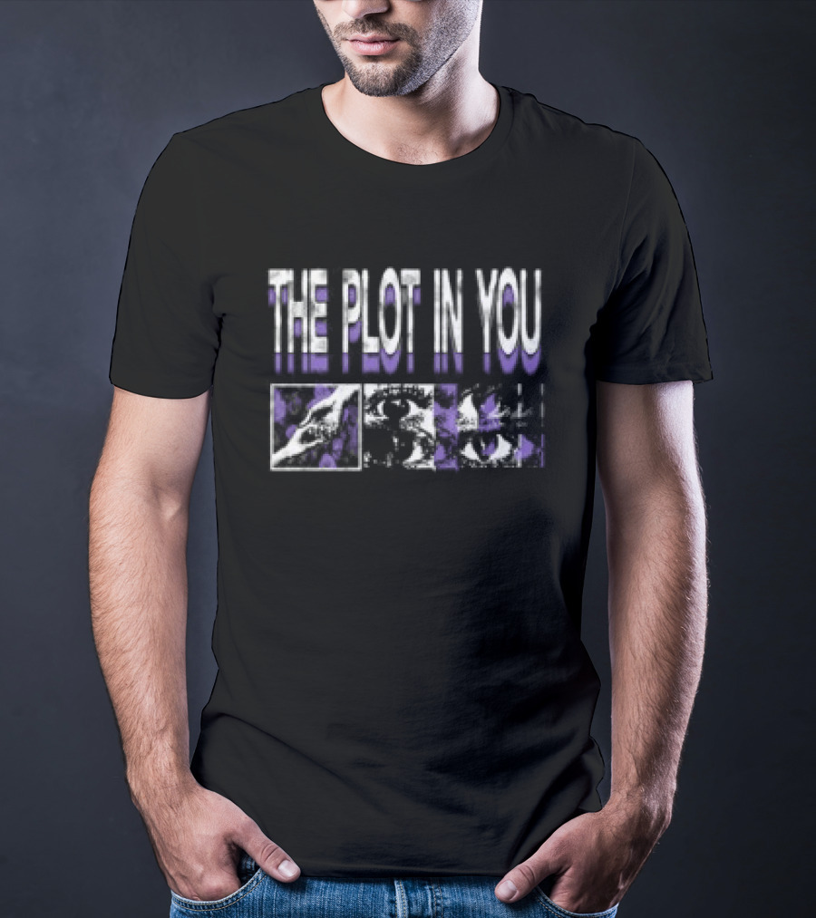 The Plot In You Closure Skull Purple White T-Shirt