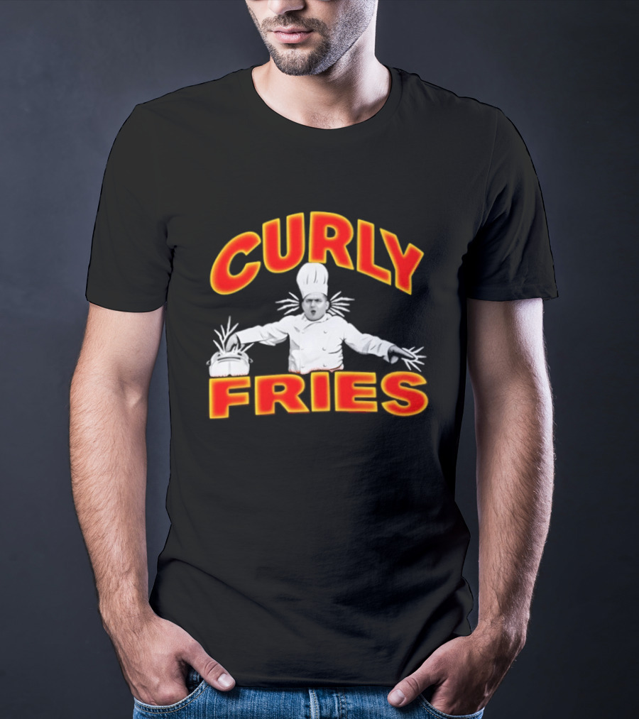 The Three Stooges Curly Fries Chef Character 90s Comedy T-Shirt