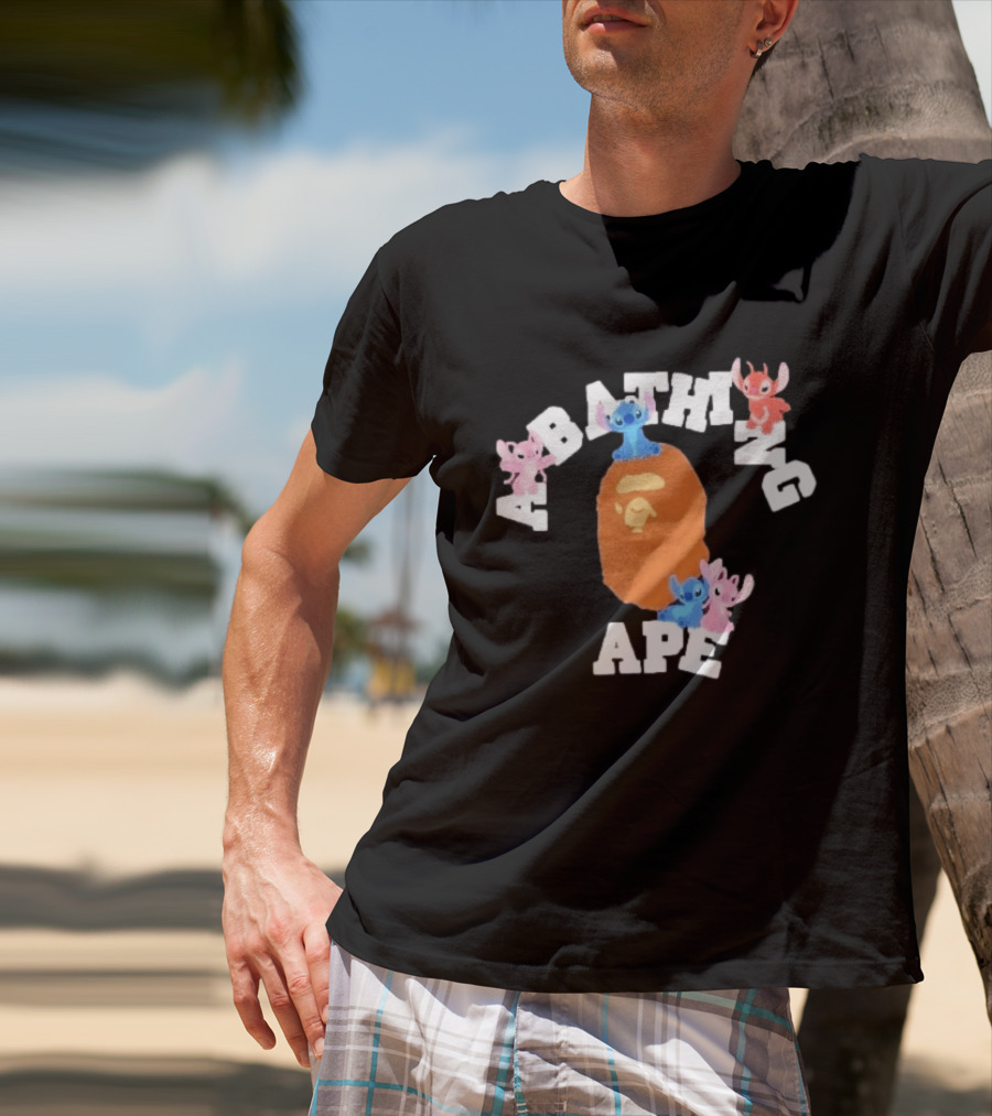 Original Bape A Bathing Ape Disney Stitch Collaboration T-Shirt