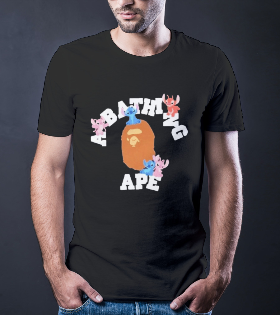 Original Bape A Bathing Ape Disney Stitch Collaboration T-Shirt
