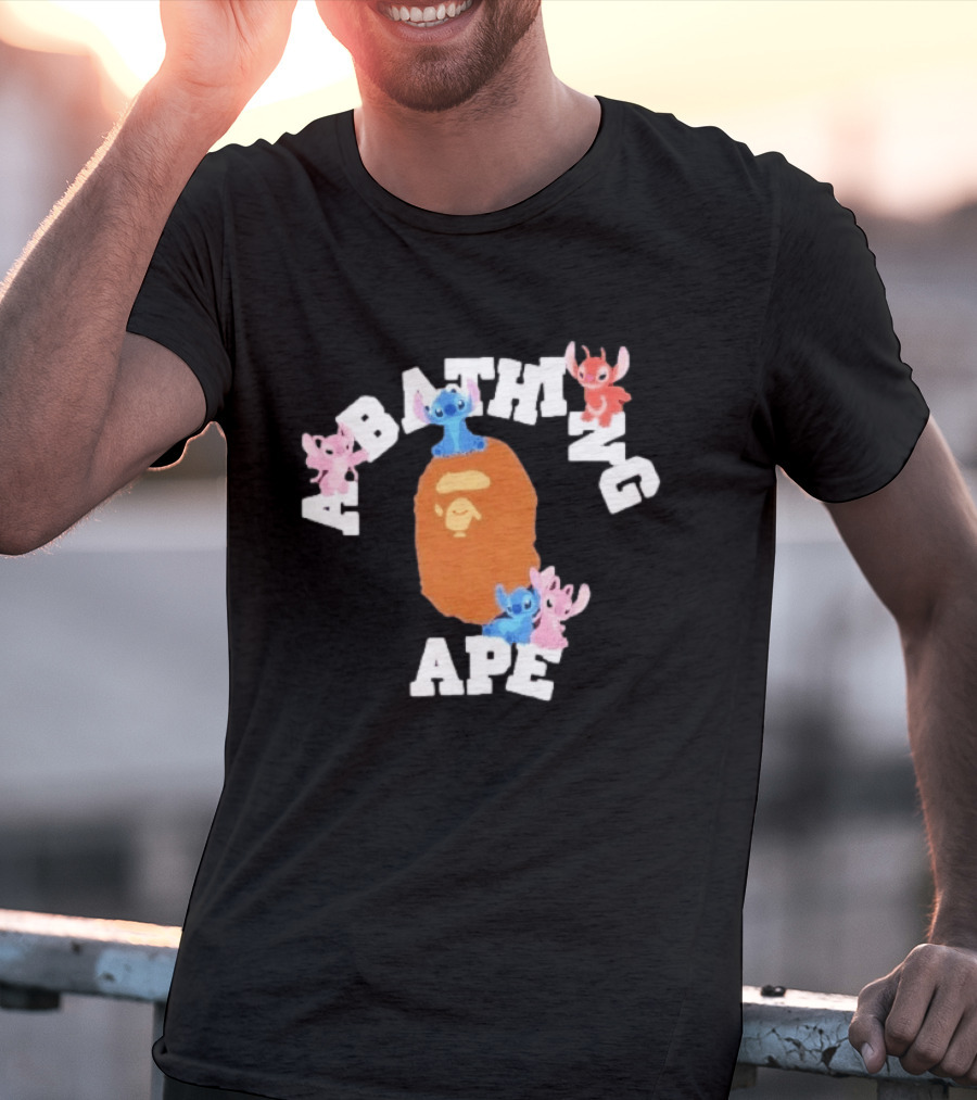 Original Bape A Bathing Ape Disney Stitch Collaboration T-Shirt