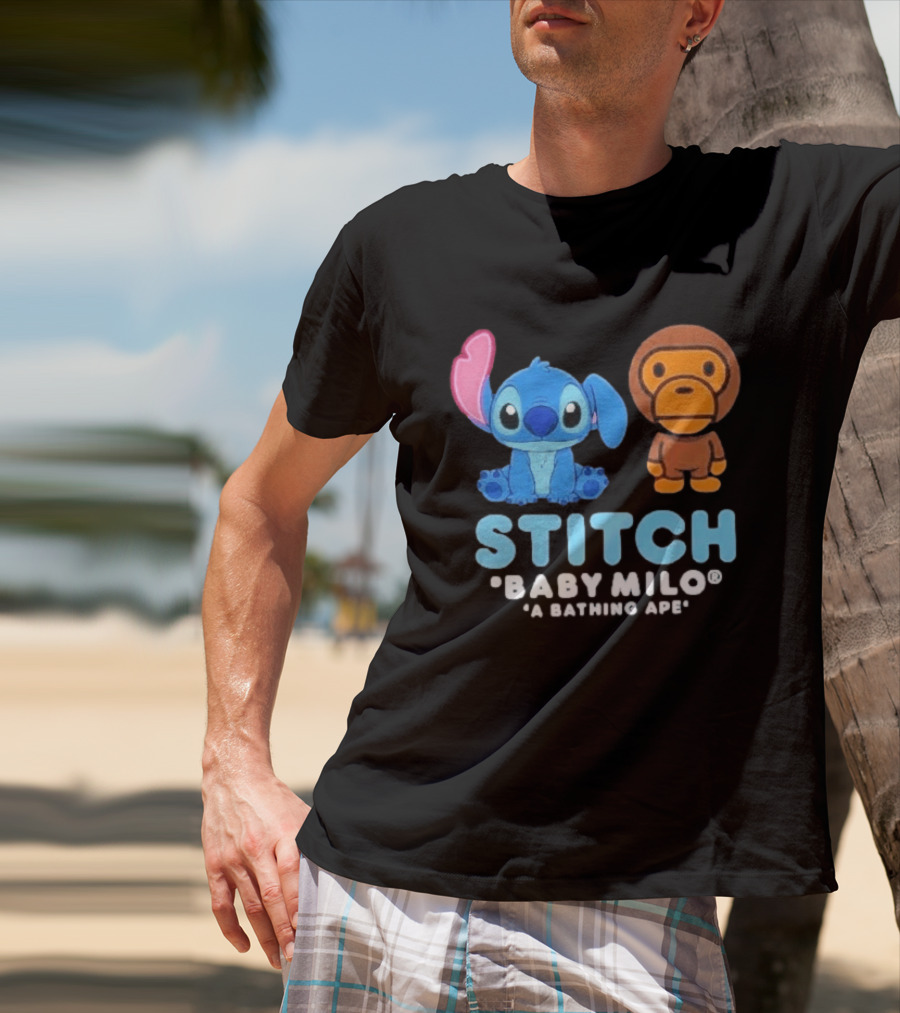 Bape X Disney Stitch Baby Milo A Bathing Ape Collab 2026 T-Shirt