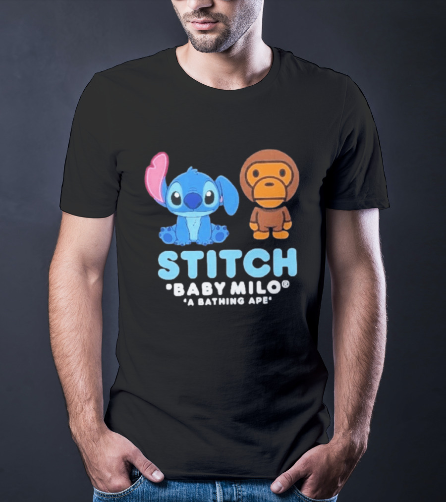 Bape X Disney Stitch Baby Milo A Bathing Ape Collab 2026 T-Shirt