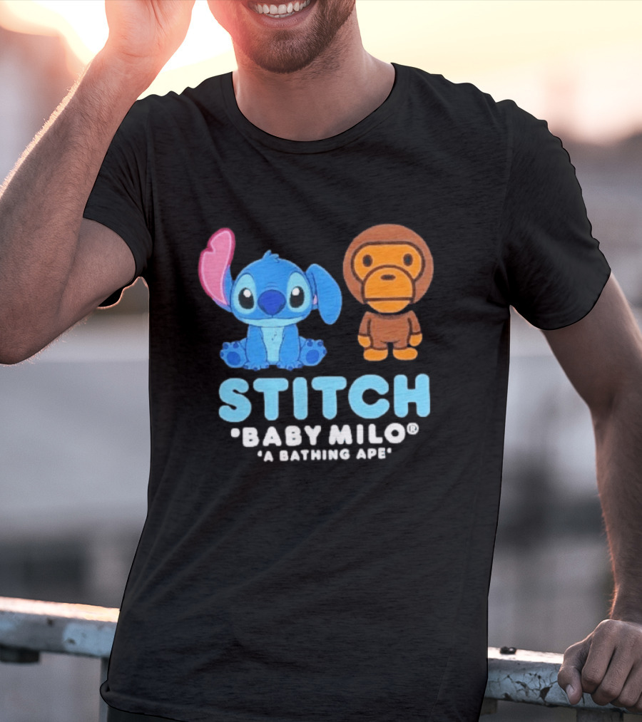 Bape X Disney Stitch Baby Milo A Bathing Ape Collab 2026 T-Shirt