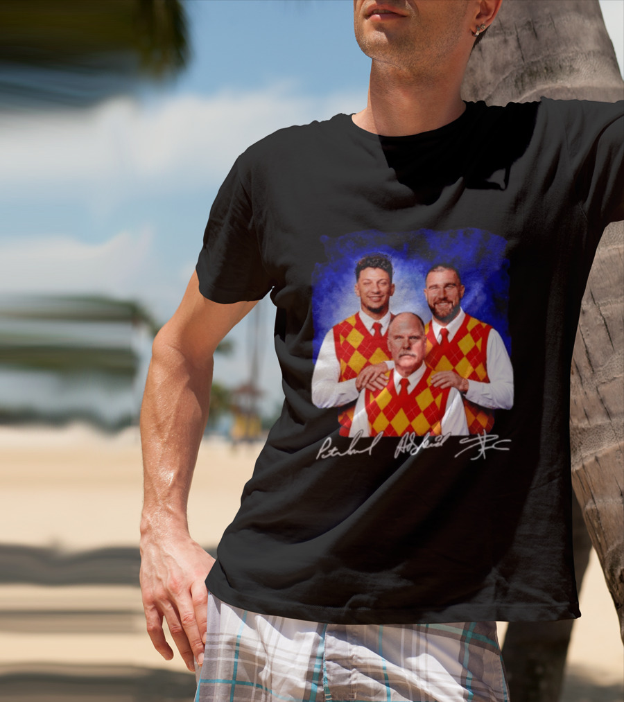 Patrick Mahomes Andy Reid Travis Kelce Kansas City Chiefs Step Brothers T-Shirt