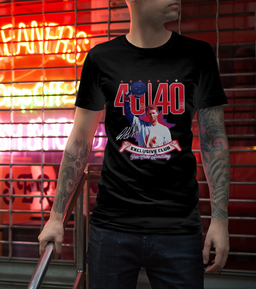 40 40 Club Curtain Call Pete Crow Armstrong Exclusive Chicago Cubs T-Shirt