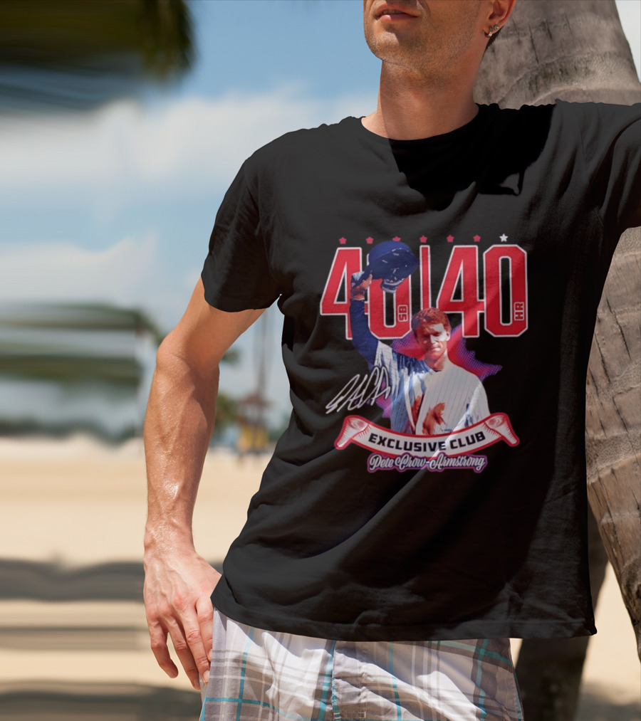 40 40 Club Curtain Call Pete Crow Armstrong Exclusive Chicago Cubs T-Shirt