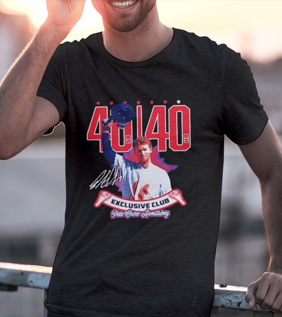 40 40 Club Curtain Call Pete Crow Armstrong Exclusive Chicago Cubs T-Shirt