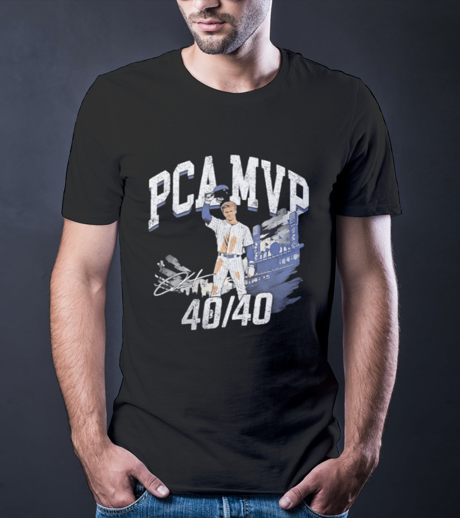 PCA MVP Pete Crow Armstrong Chicago Cubs 40 40 Club T-Shirt