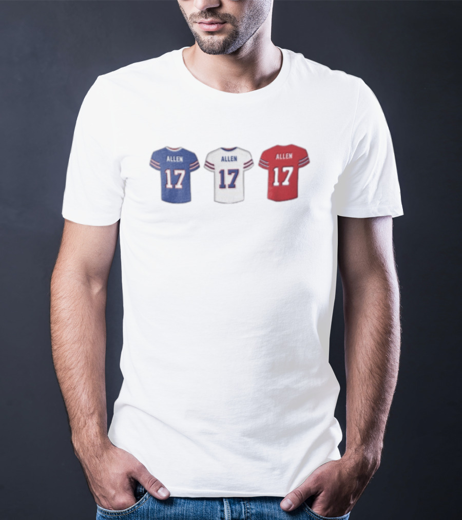 Allen Jerseys Buffalo 17 Football T-Shirt