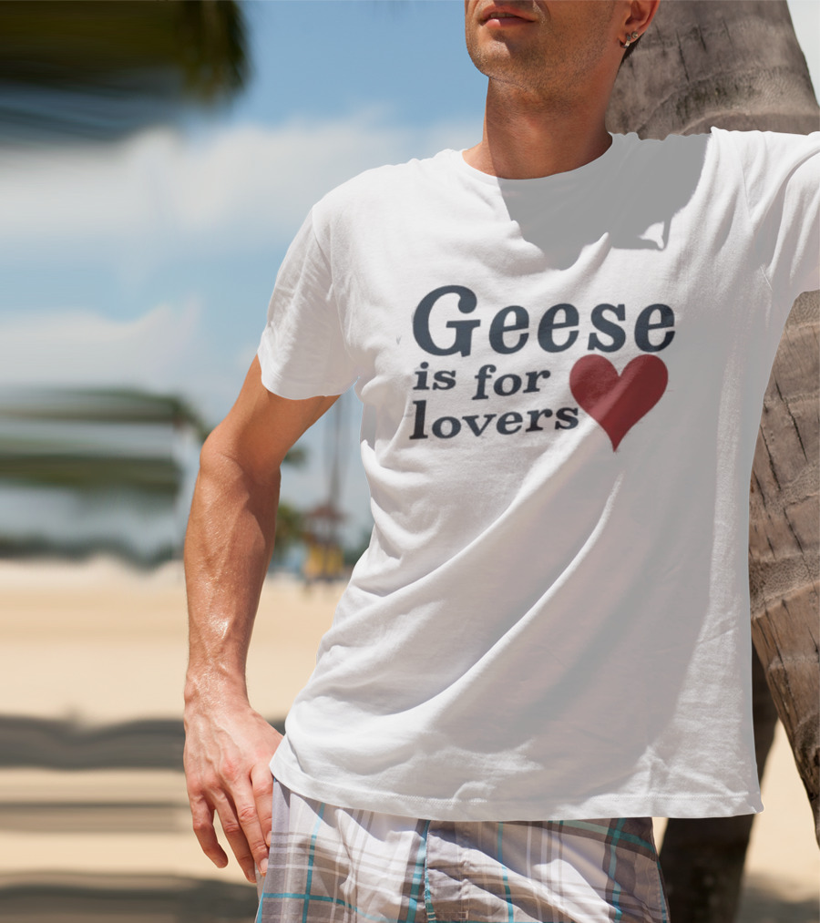 Geese Is For Lovers Heart Design Geese Store T-Shirt
