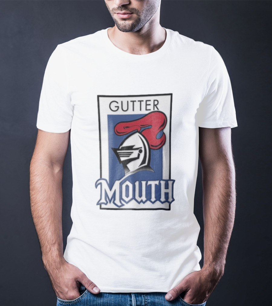 Gutter Mouth Knight Helmet Red Plume T-Shirt