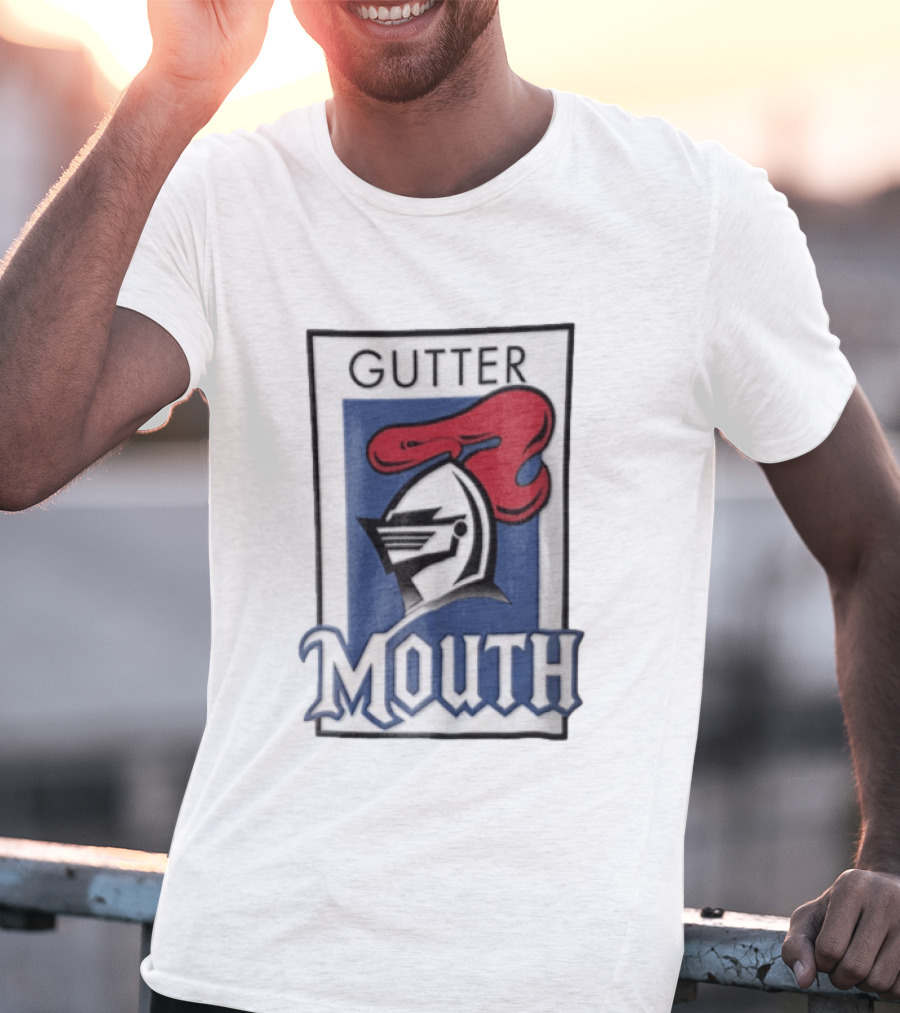 Gutter Mouth Knight Helmet Red Plume T-Shirt