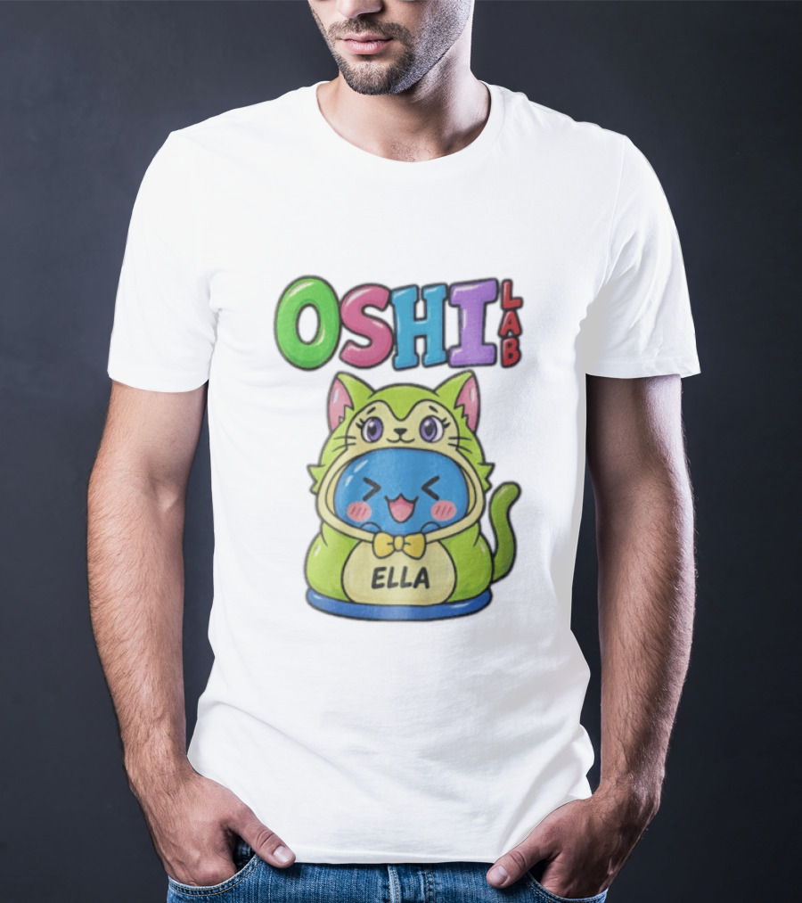 Oshi Lab Cute Cat Ella Kawaii T-Shirt